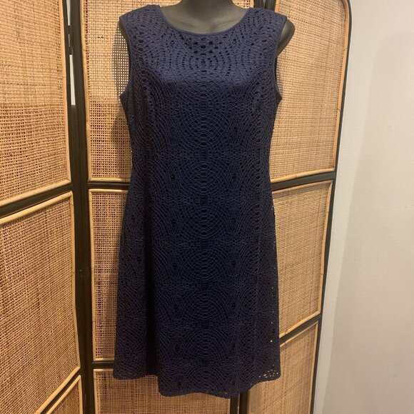 Jessica Howard Dress Women's Navy Blue Sleeveless Size 6 - Picture 1 of 4